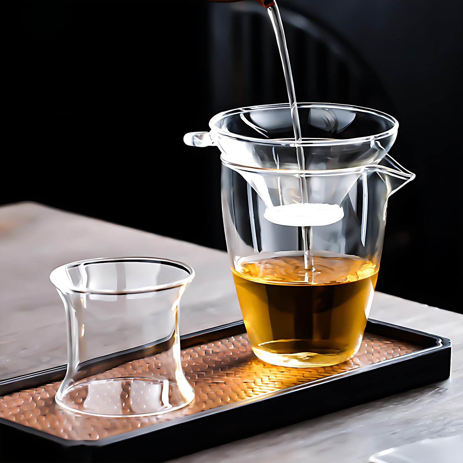 Loose Leaf Tea Infuser - OANKR Glass Tea Strainer for Loose