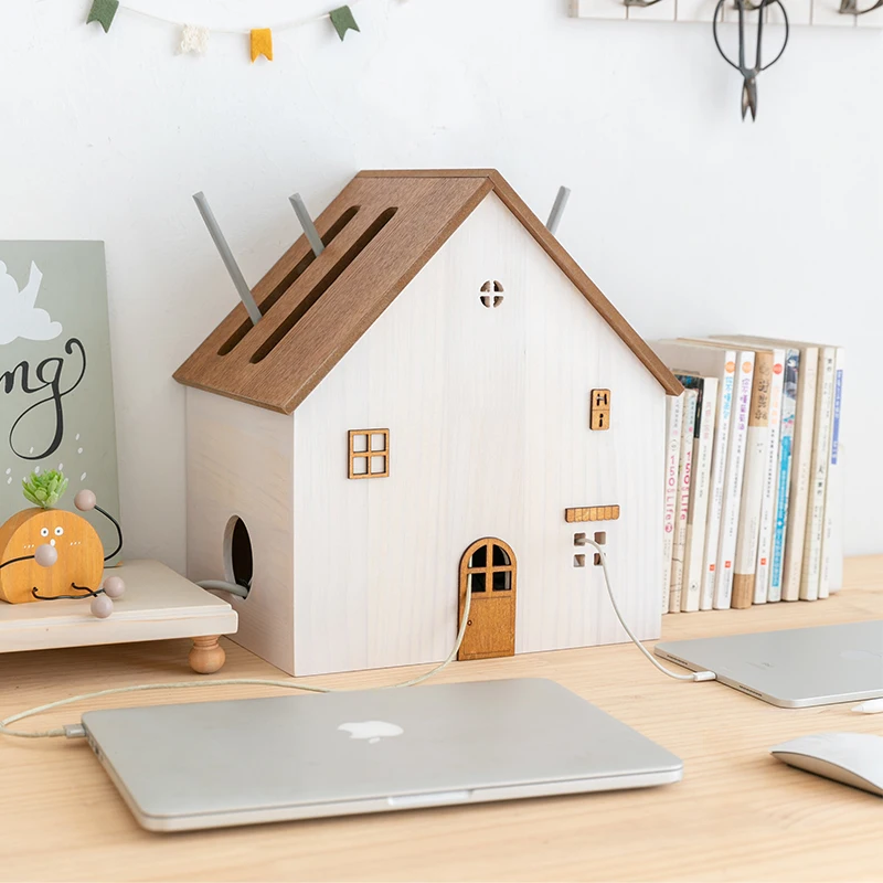 Sustainable Living Eco Friendly - Organizer Unit Multipurpose Storage Box House-Shaped