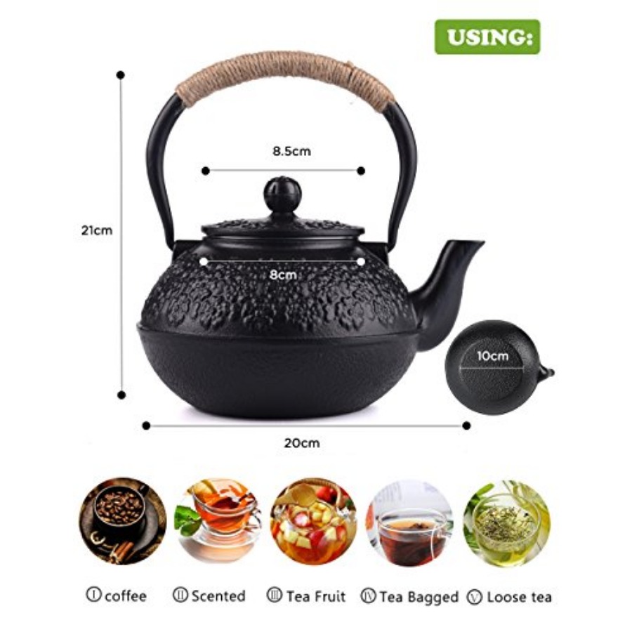 Cast Iron Teapot 40oz/ Japanes – Loose Leaf Tea Infuser recenzja i cena