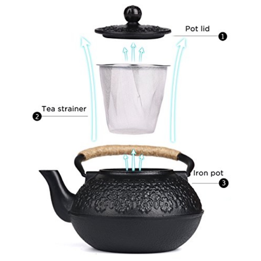 Cast Iron Teapot 40oz/ Japanes – Loose Leaf Tea Infuser recenzja i cena