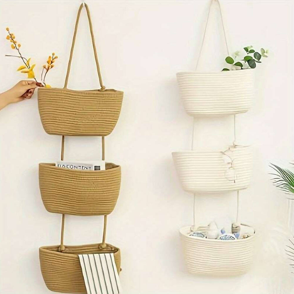 3-tier Rope Woven Fabric Baske – Sustainable Living Eco Friendly recenzja i cena