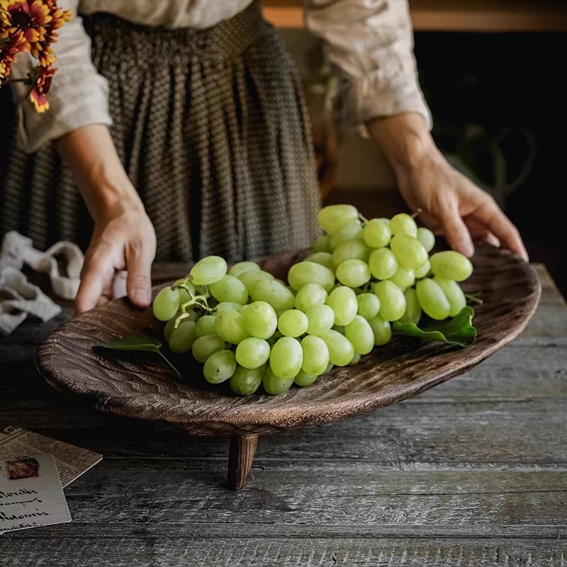 Retro Solid Wood Fruit Plate D – Sustainable Living Eco Friendly recenzja i cena