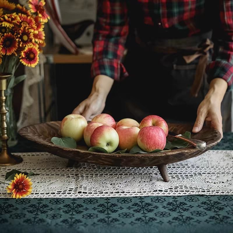 Retro Solid Wood Fruit Plate D – Sustainable Living Eco Friendly recenzja i cena